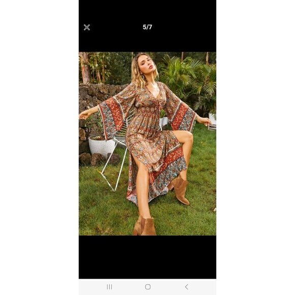 GYPSY PAISLEY MAXI DRESS - Picture 7 of 12